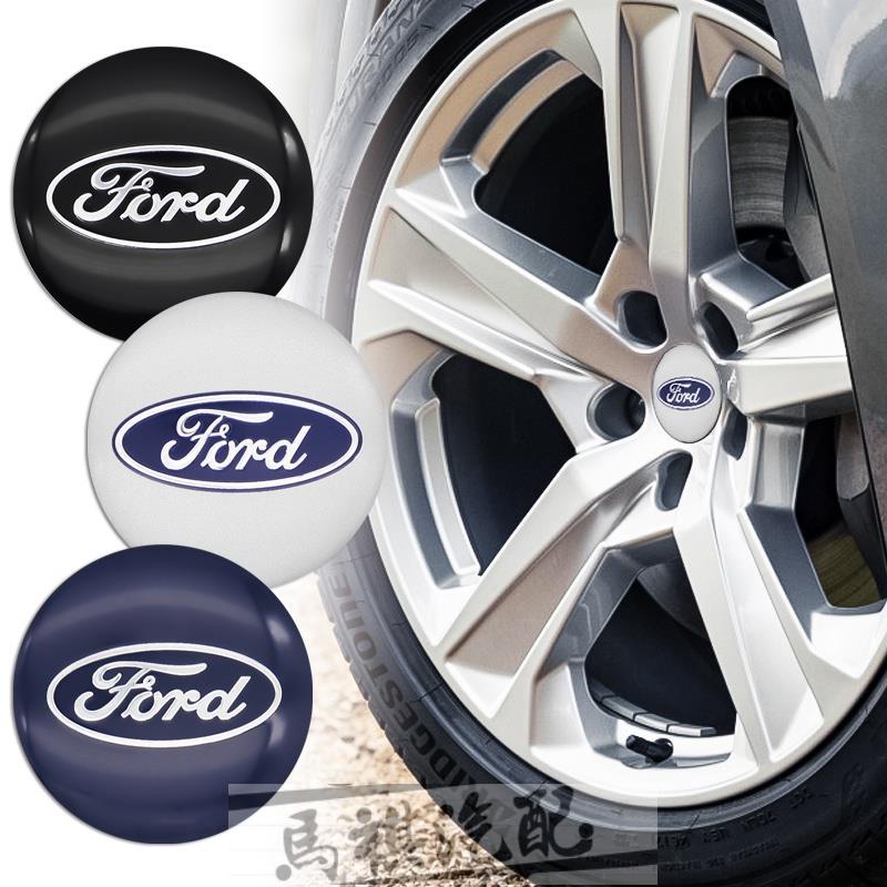 56 毫米 4 件汽車輪胎中心輪轂蓋改裝輪輞蓋 3D 貼紙貼花適用於福特 MK Fiesta Focus Mondeo