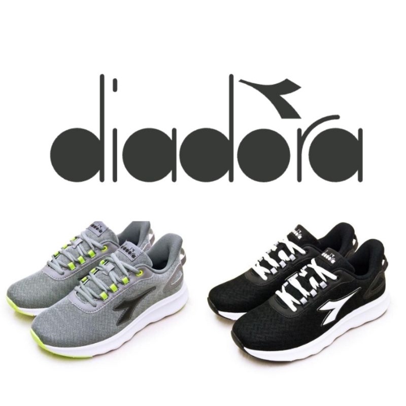 Diadora 男鞋 Q彈吸震中底 減壓彈力機能鞋墊慢跑鞋 灰色73163 (A108)黑色73165(A5)