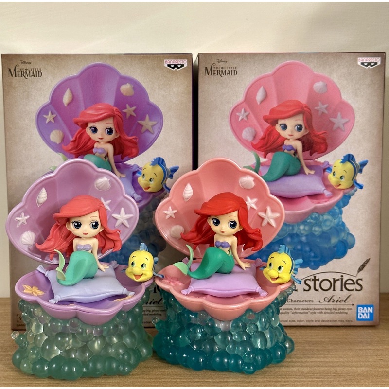 全新現貨/正版授權/Qposket/小美人魚/小比目魚/艾莉兒/Ariel/愛麗兒/公仔/正版/Q posket/貝殼