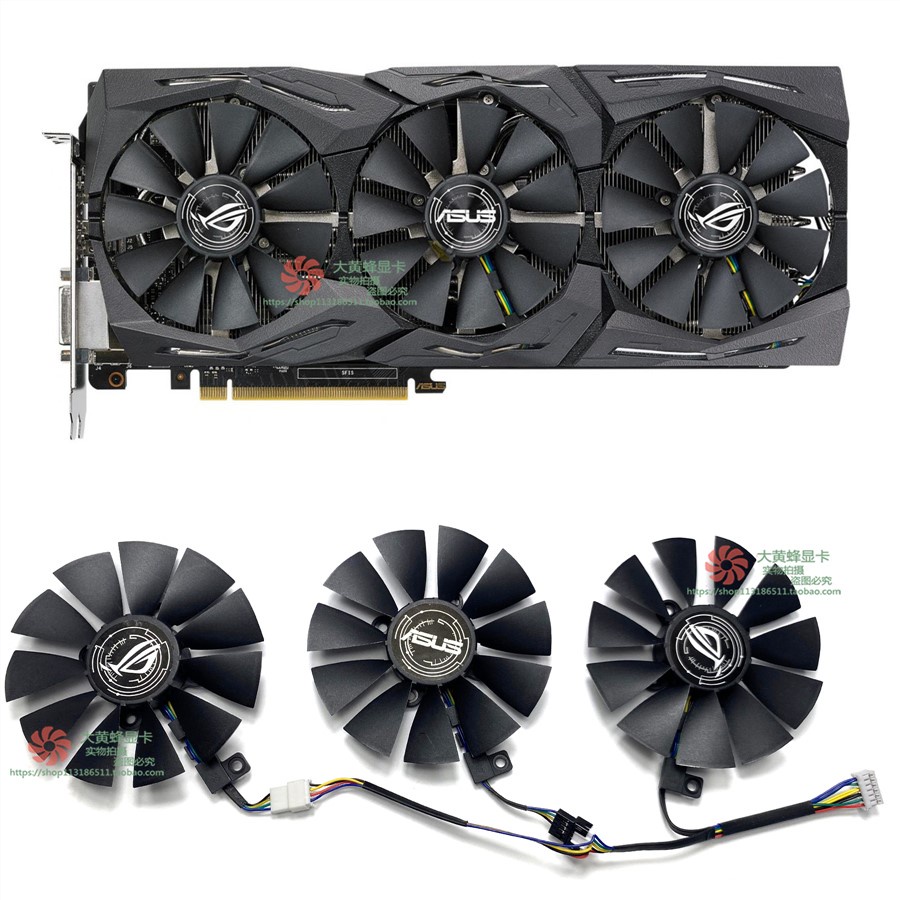 顯示卡散熱風扇 散熱器 替換風扇 全新 ASUS/華碩RX590 580 480 ROG STRIX GAMING猛禽顯