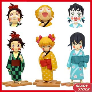 ✨門市熱銷✨鬼滅の刃 遊郭篇 和服可換頭炭治郎我妻善逸伊之助公仔模型生日禮物