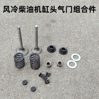 風冷柴油機配件大全178F186F缸頭附件總成氣門 油封 氣門組合件