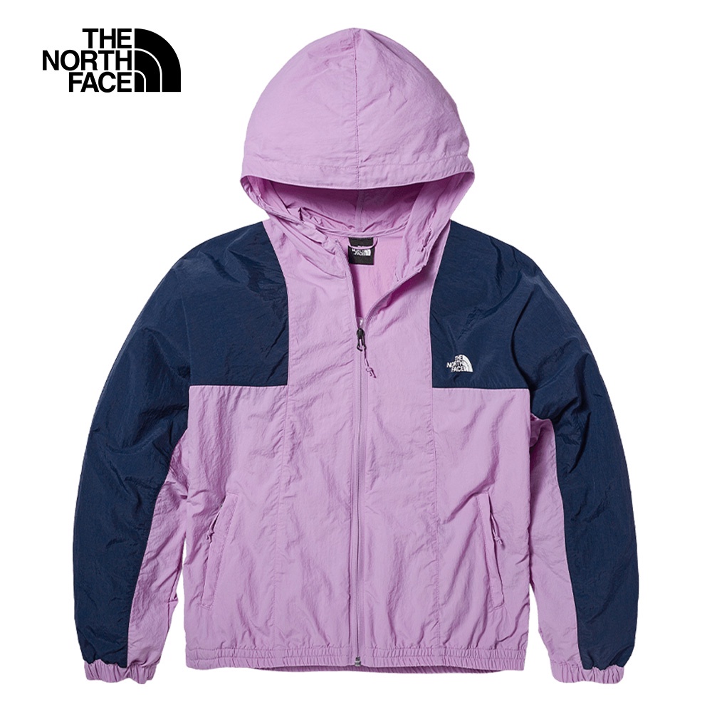The North Face北面女款紫色防風防曬可打包連帽外套｜5JXIITM