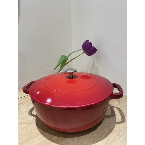 staub 鑄鐵鍋 紅色 24