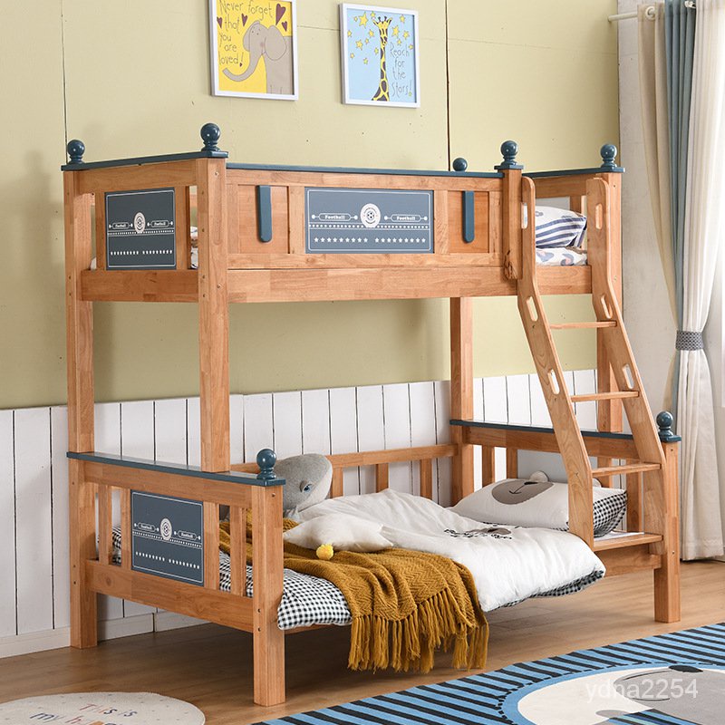 【雙層床鋪】山姆傢具 廠傢直銷實木上下鋪橡木子母床 上下舖床架 高架床 上下舖 雙人床架 雙層床 雙人床 子母床 上下床