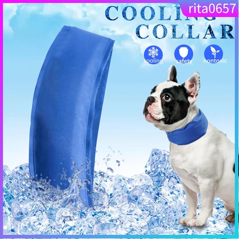 Summer Pet Cooling Bib Sunstroke Cool Dog Ice Bag Collar Adj
