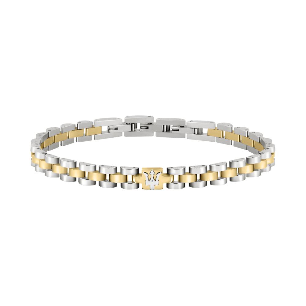 MASERATI 瑪莎拉蒂 Jewels系列210mm 金色不锈鋼手鍊- JM320AST09