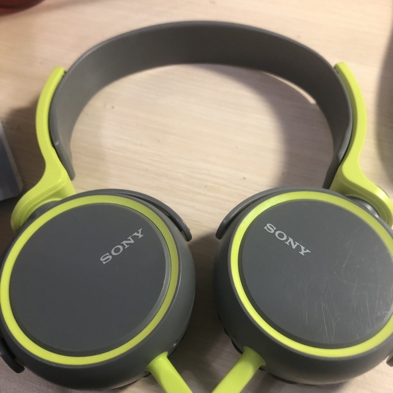 二手 Sony MDR-XB400耳罩式耳機 綠色款（有換過耳罩）