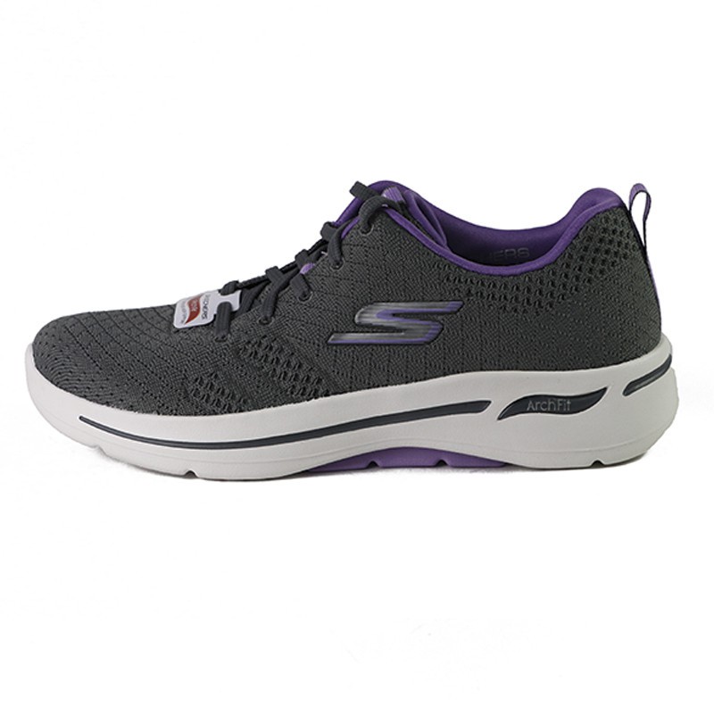 Skechers Go Walk 灰色 網布 運動健走鞋 女款 NO.J0669【新竹皇家 124403GYLV】