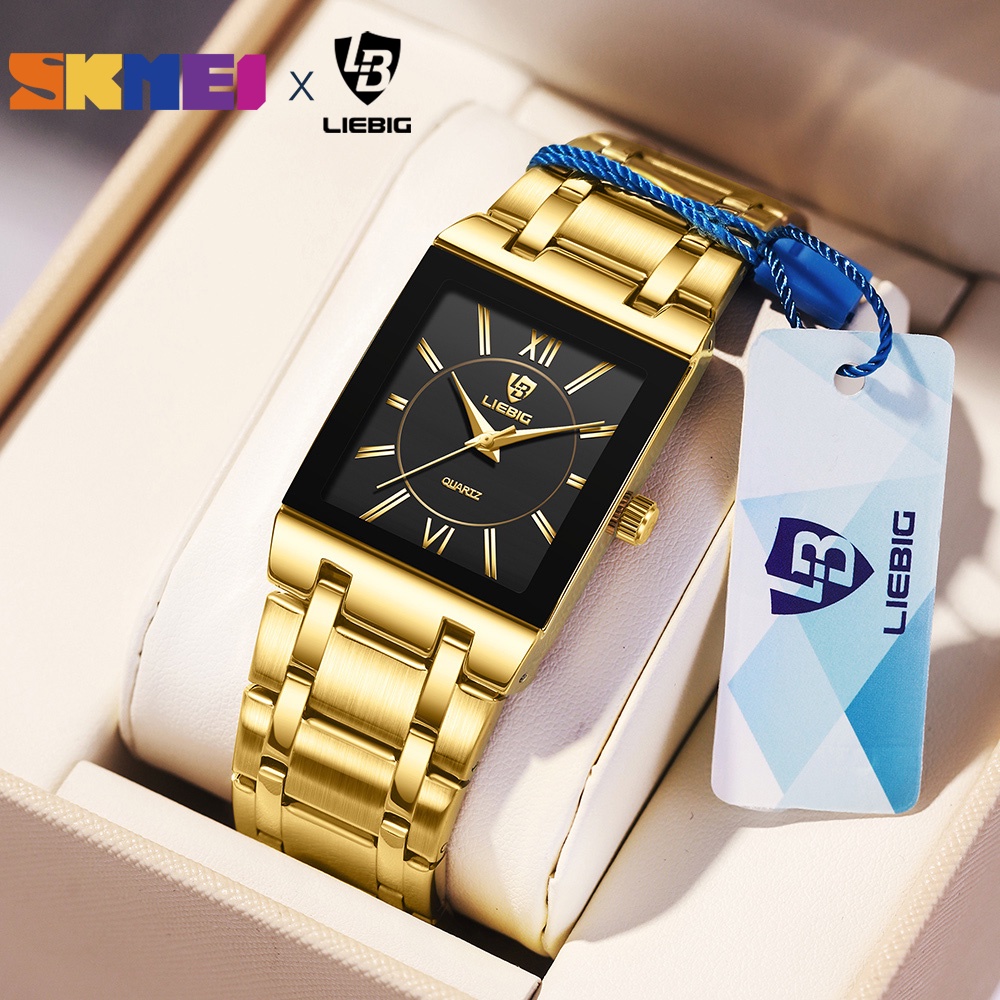 Skmei 2022 新款石英手錶不銹鋼情侶手錶防水精緻高端男士手錶 L1029
