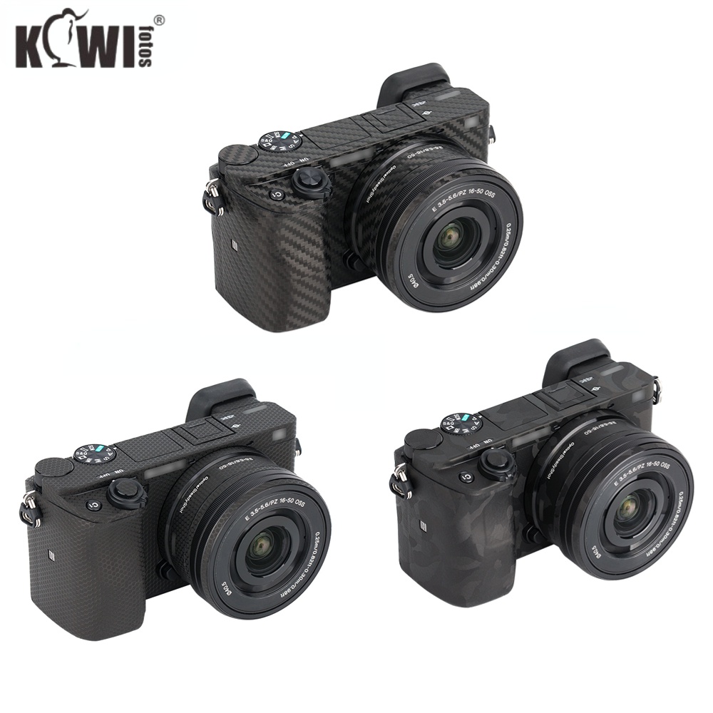 KIWI fotos 索尼相機包膜 Sony A6100機身 + E PZ 16-50mm鏡頭專用無痕3M膠裝飾保護貼紙