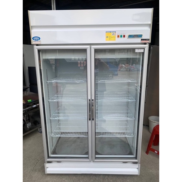 優尼酷 二門冷藏透明展示冰箱（220v)  尺寸：126*80*205 新北樹林自取：$20000