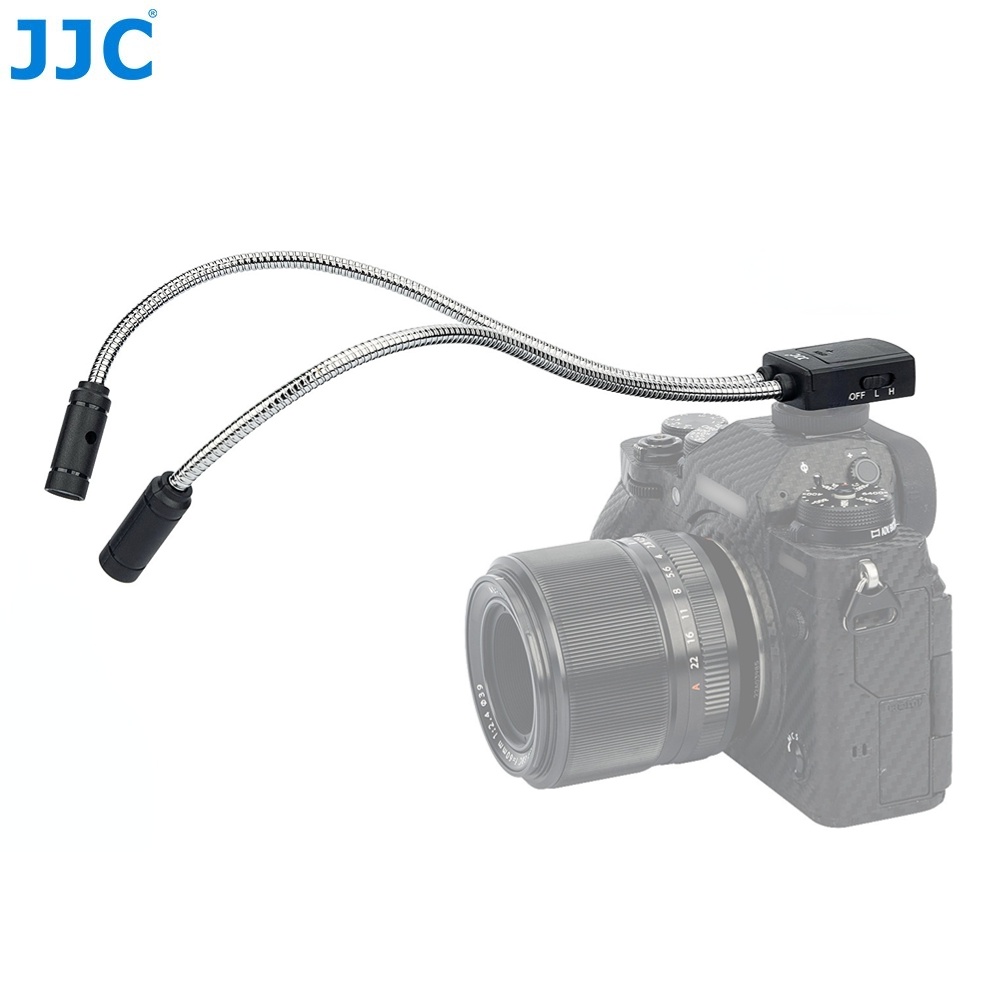 JJC 微距拍攝補光燈 5檔亮度5600K色溫熱靴臂型LED燈 單眼微單相機近距特寫拍攝珠寶昆蟲植物