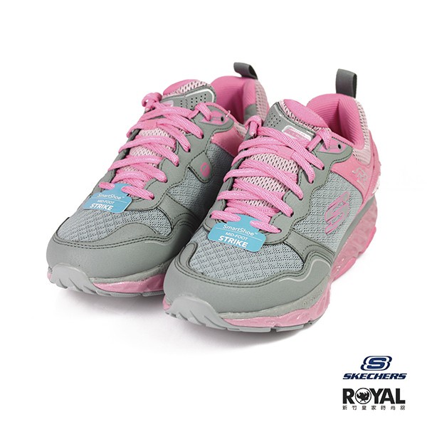 Skechers 新竹皇家 SRR 粉灰色 網布 輕量 回彈力慢跑鞋 女款 NO.I9458