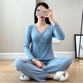 月子服薄款產後月子餵奶家居服春秋哺乳衣免穿文胸孕婦裝孕婦睡衣 月子服 哺乳睡衣 產後餵奶哺乳衣 居家服長袖長褲 MA14