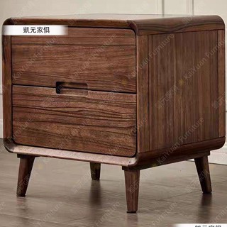 【凱元家居】 KaiYuan Furniture家用抽拉式,臥室簡約,床頭櫃。支援定製尺寸胡桃木床頭櫃