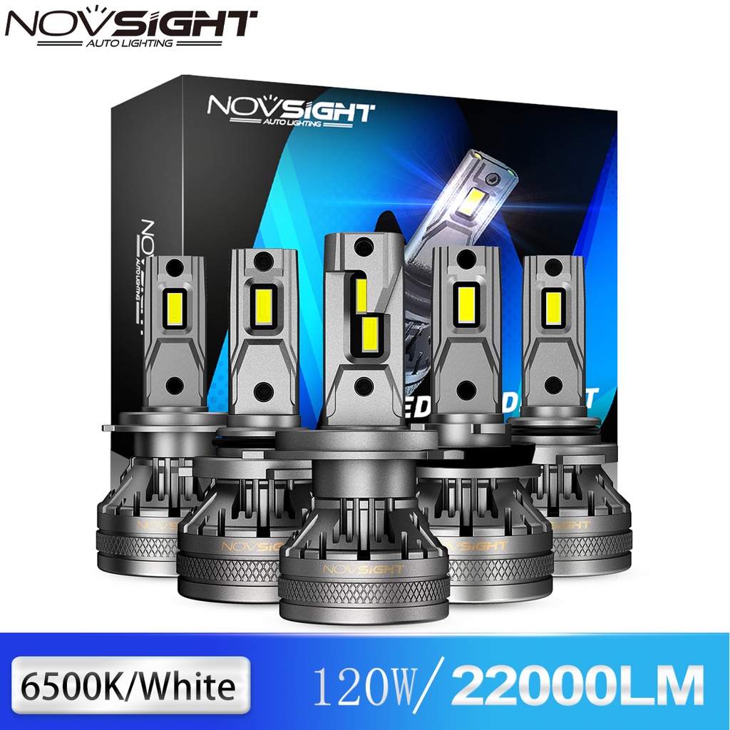 Novsight 一組N37 小體積 LED車燈  6500k 15000lm 60w 一对 汽車大燈 解码 即插即用