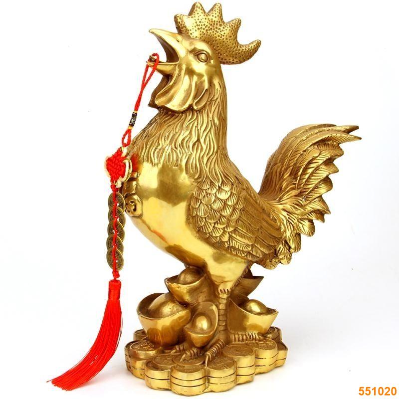 【德緣風水】生肖雞純銅公雞擺件銅雞金雞福字雞十二生肖雞擺件家居工藝裝飾品