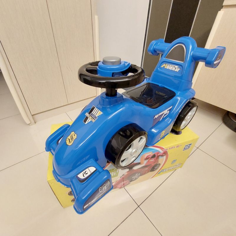 幼兒學步車 法拉利藍色 賽車學步車 全新