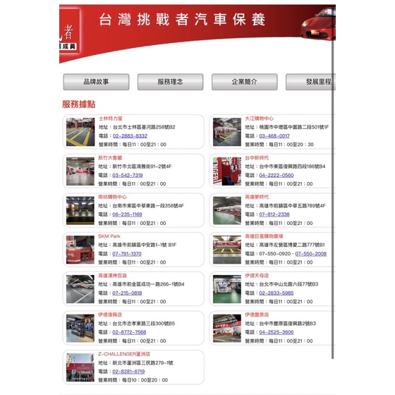 台灣挑戰者汽車大美容券 /實體券