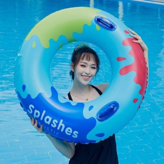游泳圈 泳具 充氣床 造型泳圈 大型泳圈 網紅泳圈 水上浮床 浮排游泳圈大人水上充氣浮圈成人加大加厚漂浮泳圈女生游泳裝備