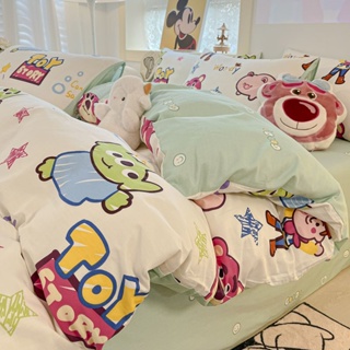 免運 迪士尼卡通☆100%純棉 長絨棉床包四件組 兒童寢室床單床套 被套 被單 枕頭套 單人/雙人床包組寢具