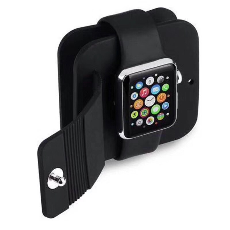 蘋果手錶保護套 矽膠收納保護包Apple Watch Ultra充電繞線支架 IWatch8代通用手錶充電線底座