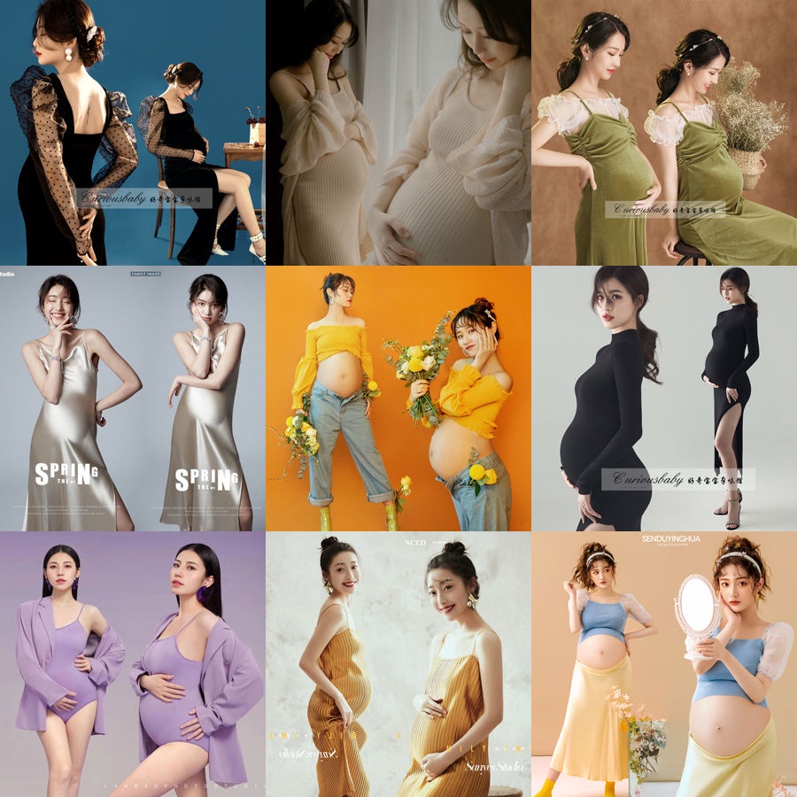★★新款孕婦照片寫真服裝時尚孕媽咪拍照影樓孕婦裝唯美孕婦攝影服裝