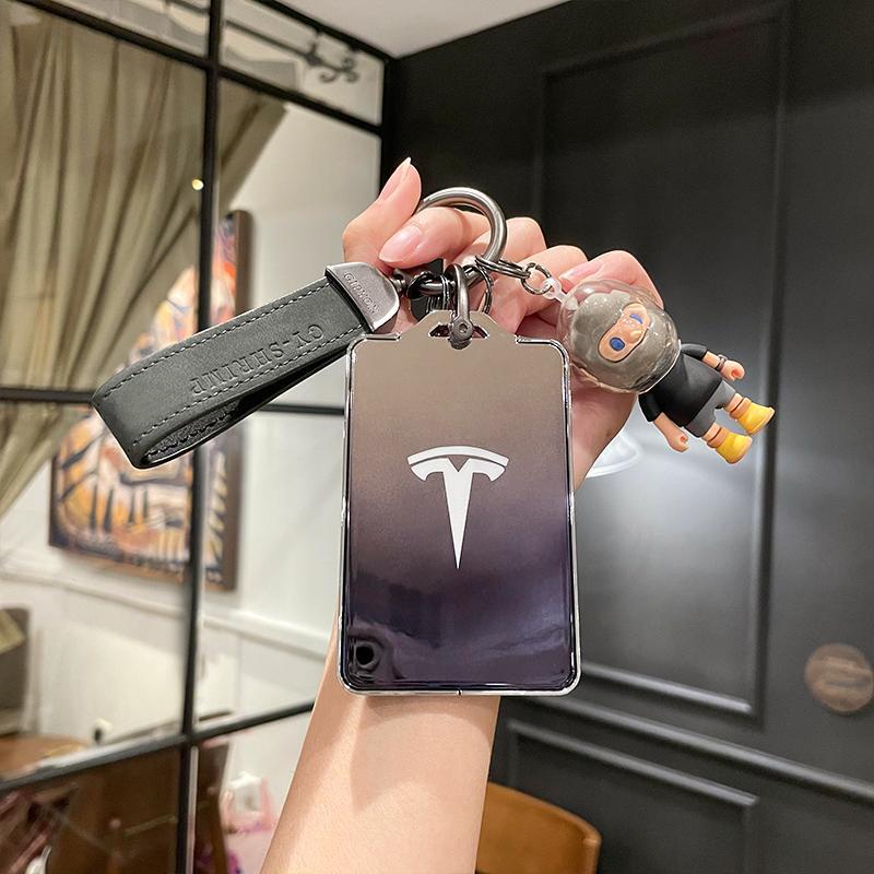 「在台出貨」⊕專用于特斯拉 Tesla卡片鑰匙套model3汽車modelY/丫全包殼扣男女士