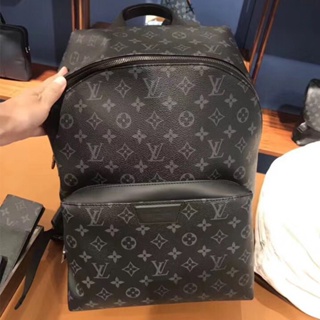 艾琳二手 LV M43186 Discovery 背包 Monogram Eclipse 塗層帆布 黑色傳統 字紋花紋