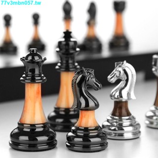 *熱賣下殺*國際象棋# 高檔禮盒套裝實木折疊棋盤仿玉棋子西洋棋歐式擺件