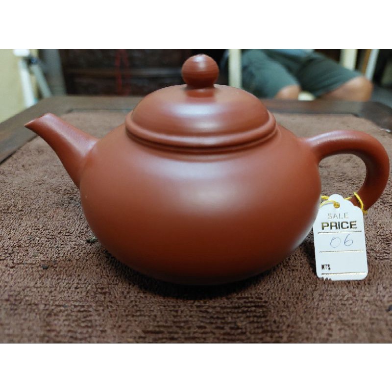 全新 06紅土手拉胚茶壺 早期台灣陶藝師傅製造 泡茶器具皿