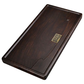【茶盤茶具 託盤 實木 功夫茶具】黑檀木茶盤實木整塊家用託盤輕奢現代客廳排水式小型茶臺cck1030107