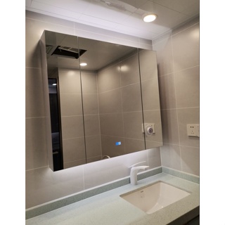 【破損補發】 衛浴鏡箱 太空鋁浴智能室鏡櫃 掛牆式鏡面櫃 智能鏡箱 LED燈鏡箱除霧
