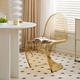 【❀店長❤推薦】【高品質】北歐網紅潘東椅餐廳s椅傢用vintage傢具創意透明設計師椅子美人椅
