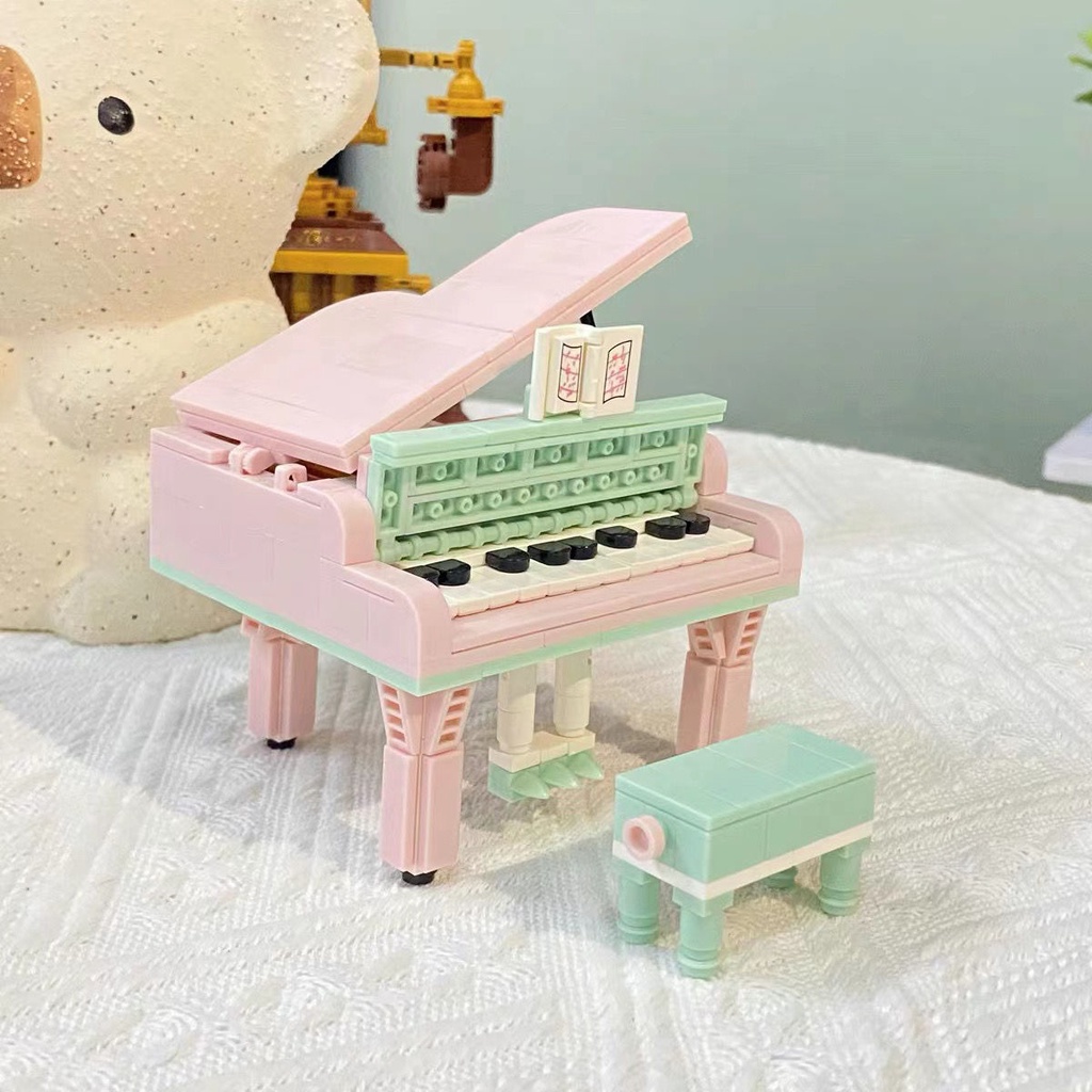 兼容樂高鋼琴吉他小提琴樂器益智拼插積木玩具小顆粒女孩生日禮物