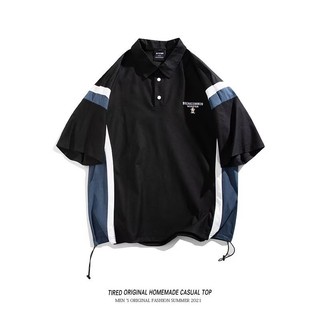 M-5XL 男生休閒時尚polo衫 男生翻領短袖 男生短t 大尺碼情侶短T恤 男生衣服 男生大碼polo短袖 情侶裝 M