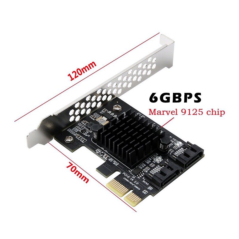 ♖升級款SATA3.0擴展卡2口轉PCI-E轉接卡IPFS硬碟6Gbps黑羣暉M