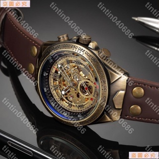 復古手錶 文藝腕錶 自動機械錶 男錶運動手錶 皮帶錶帶 個性