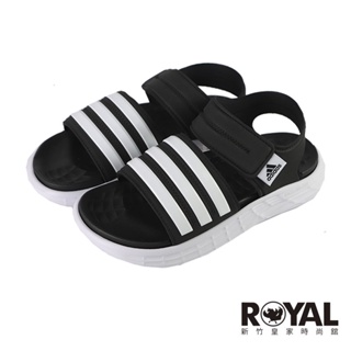 Adidas DURAMO SL SANDAL 黑色 綁帶 涼鞋 男女款 NO.H3390【新竹皇家 FY8134】