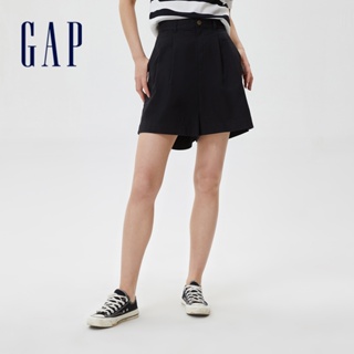 Gap 女裝 高腰工裝短褲-黑色(606056)