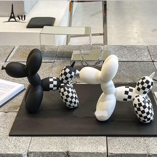 ✨免運✨臺灣出貨✨ins風棋盤氣球狗 小狗擺件 北歐風擺件 小眾高階裝飾品 喬遷禮物 店鋪裝飾 新家裝飾