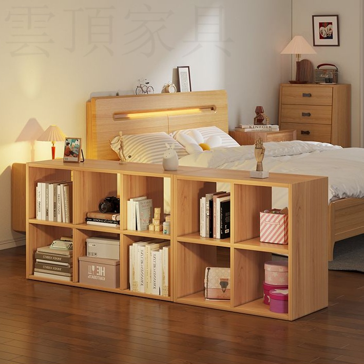 環保實木兒童書架落地靠墻櫃子置物架傢用多層臥室書櫃置物架 兒童書架 儲物架 書櫃 矮書櫃