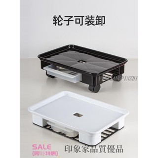訂單滿299出貨 花盆託盤 滾輪底盤 花盆移動託盤 可移動長方形花盆託盤帶輪萬向輪塑膠底座滾輪底盤盆景託接水盤