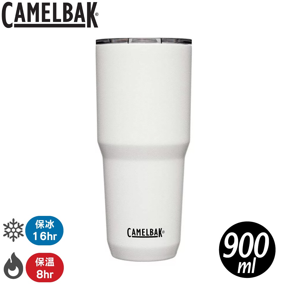 【CamelBak 美國 Tumbler不鏽鋼雙層真空保溫杯(保冰)《經典白》900ml】CB2390101085