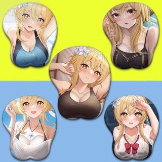 【伊人優選】3D滑鼠墊 原神 旅行者 螢 滑鼠墊 護腕 鍵盤手託 原神3d 定製胸diy二次元立體護手腕墊