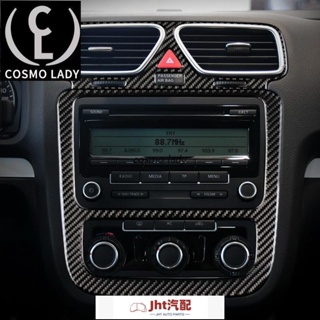 Jht適用於福斯車用 大眾11-14款尚酷內飾配件 中控出風口空調面板碳纖維改裝貼片福斯