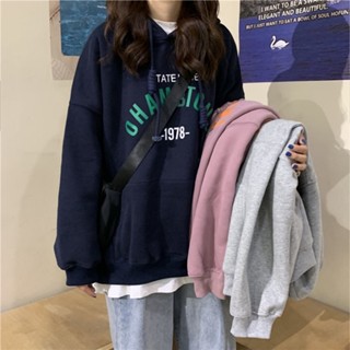 WW49.〖L-4XL 大尺碼帽T 薄款外套春秋女裝上衣ins潮學生寬松顯瘦連帽衛衣