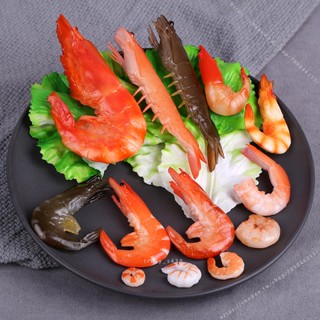 臺灣出貨🥕🥕模擬蝦模型 蝦仁 假基圍蝦 熟蝦 生蝦 海鮮食物品菜品拍攝擺放 展示道具 不可食用
