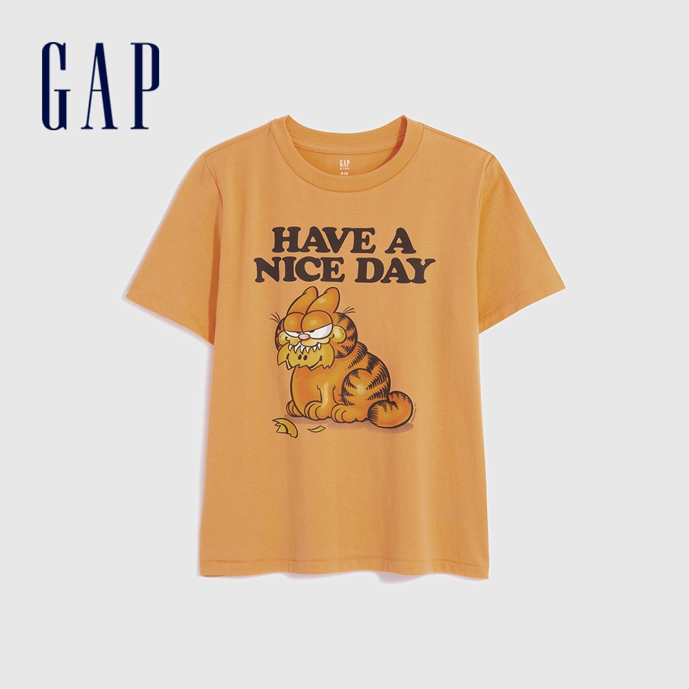 Gap 男童裝 Gap x Naruto火影忍者聯名 卡通印花短袖T恤-芒果黃(591623)